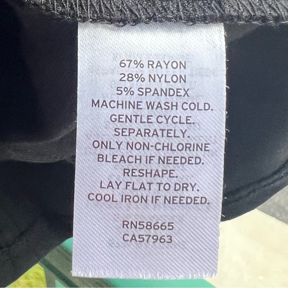 🆕 Nordstrom Rack Black Twist Top XS Rayon Stretch Knit Blouse Work Office Casual - Picture 13 of 13